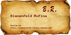 Bienenfeld Rufina névjegykártya